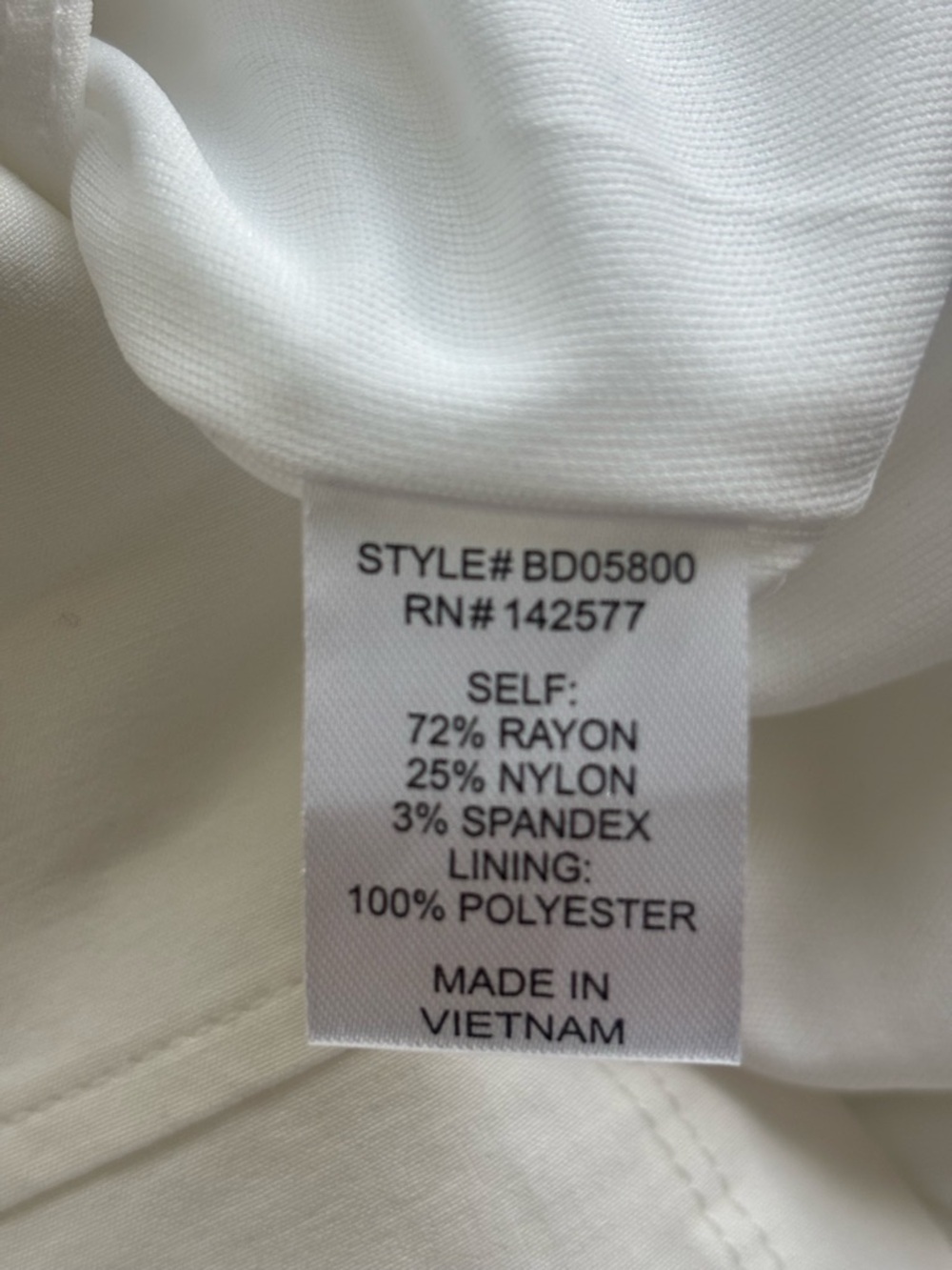 NWT Blashe White Strapless Mini-Dress w/Scallop Trim, Size Medium - Picture 11 of 13